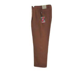 Poplin Fabric Pacelli 3pc Red Suit CAMERON-10008 Classic Fit Pleated Pants Athletic Cut main image 0